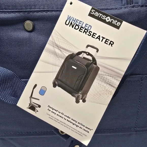 Samsonite Underseat Carry-On Spinner Luggage USB Port Blue One Size Travel